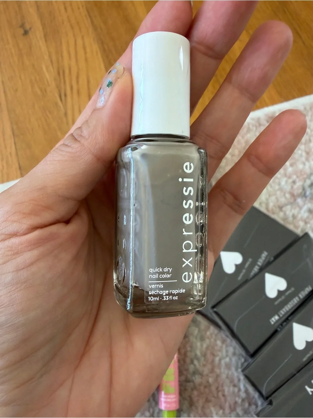Brights Matte Liquid Eyeliner & Expressie Nail Polish - Pink & Gray Set